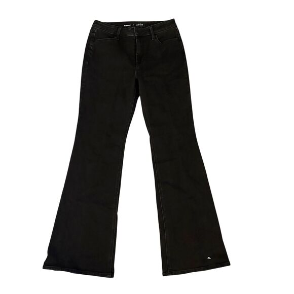 Old Navy Black Wide Leg High Rise WOW Flare Stretchy Jeans Size 8 - Picture 1 of 4